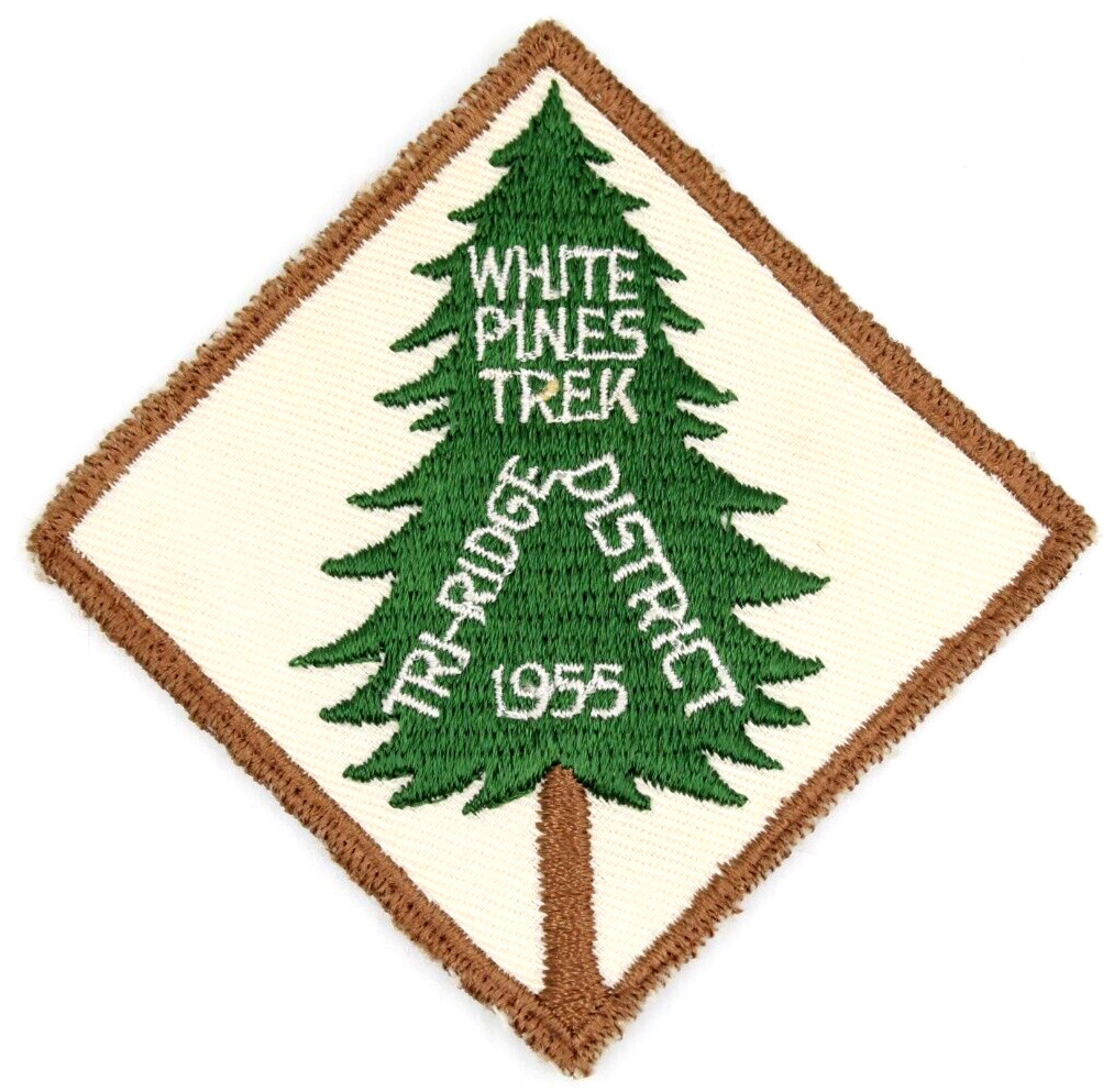 1955 Tri-Ridge District White Pines Trek Chicago Area Council Patch Illinois IL