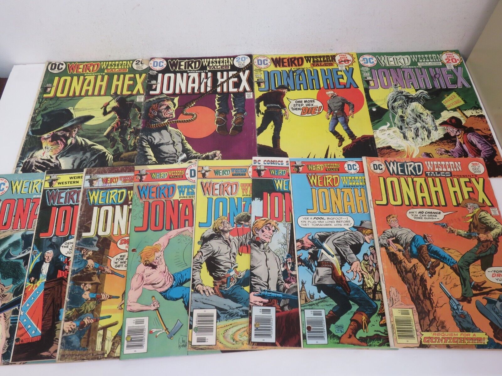 WEIRD WESTERN TALES JONAH HEX 20-37 DC COMICS 12 ISSUES LOT COLLECTION 1970s