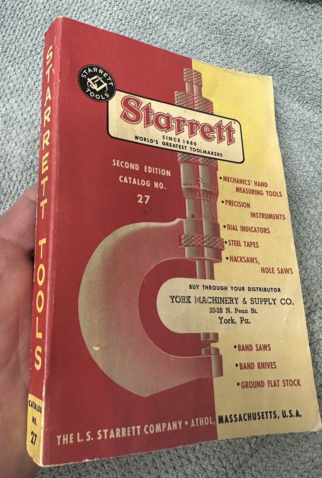 1955 Starrett machinist tool catalog no.27 book Antique Old Vintage Meters Gages