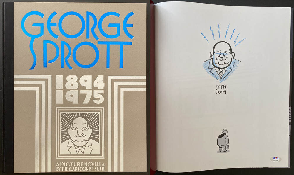 Seth SIGNED George Sprott 1894 1975 HC 1st Ed 1st Pr SKETCH PSA/DNA AUTOGRAPHED