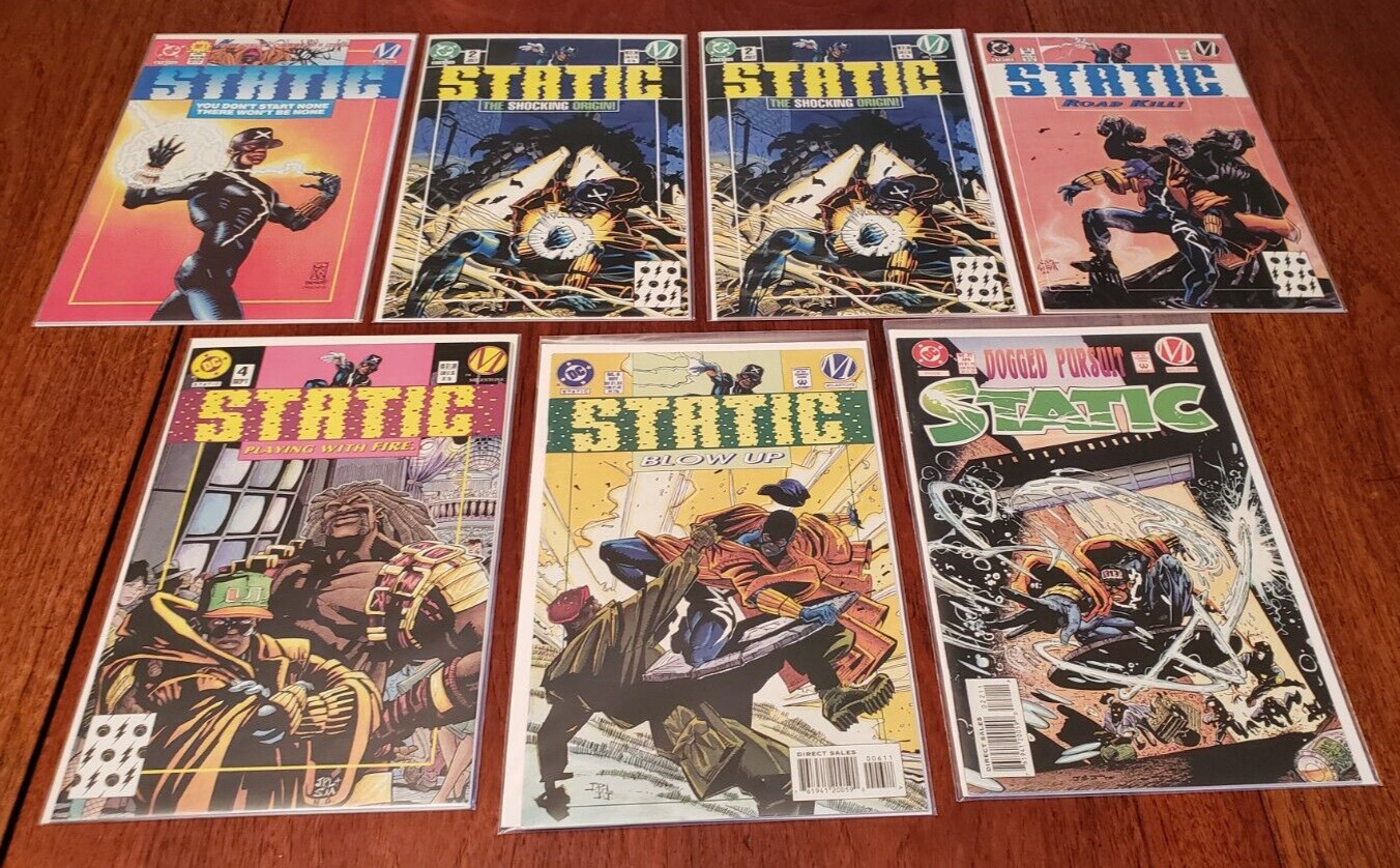 DC Comics Lot 7 Issues Static 1, 2 X2, 3, 4, 6 & 22  Milestone Universe UnRead