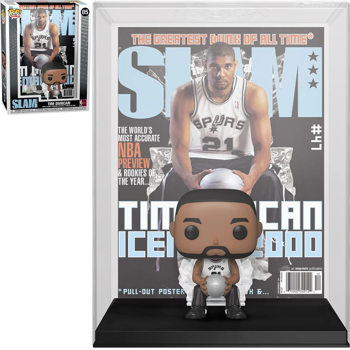 NBA SLAM Tim Duncan Funko Pop Cover Figure with Case #05