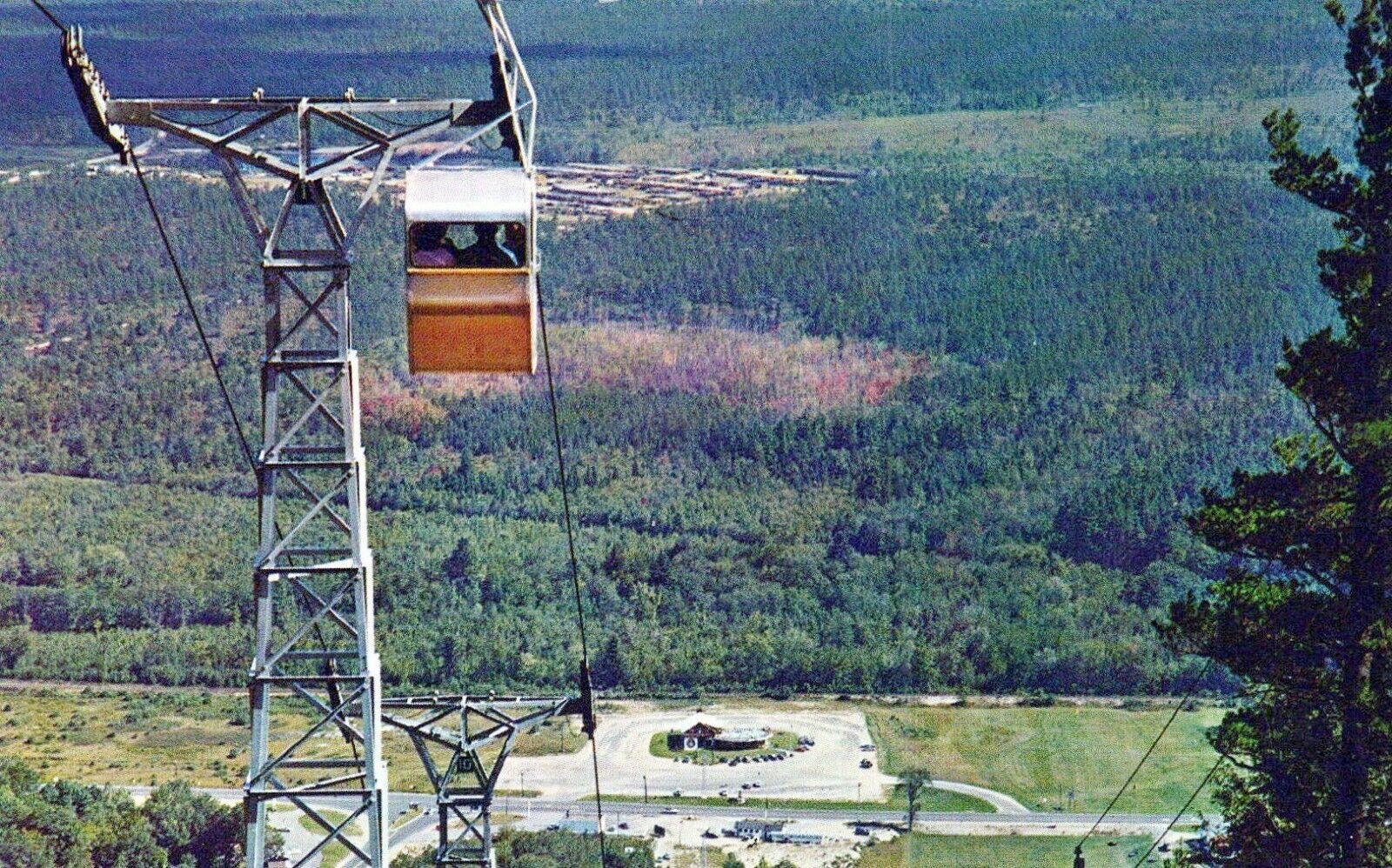 Gondola Base Station Mt. Whittier N.H Postcard Haverhill Mass to N.H 1968 Posted
