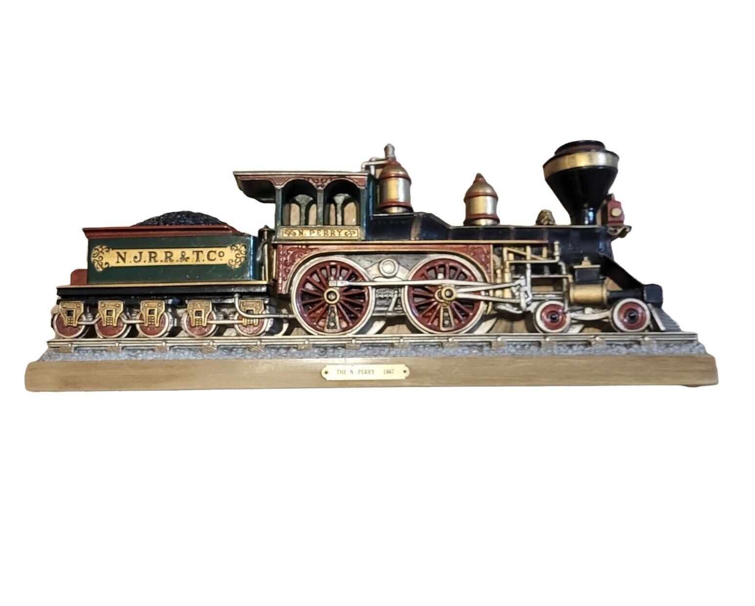 Vintage The N. Perry 1867 Train Steam Locomotive Wall Plaque