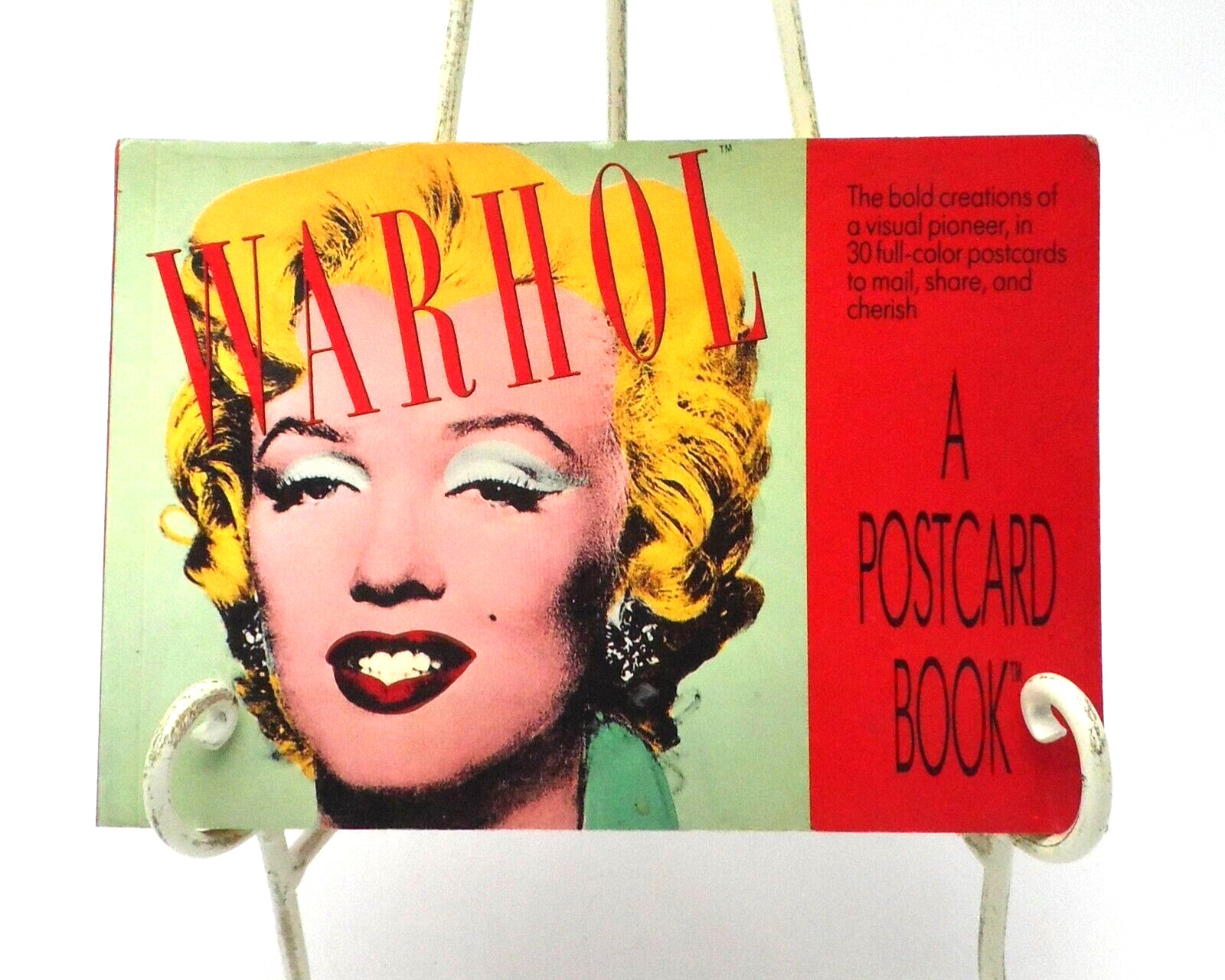 Andy Warhol  A Postcard Book 1989 Vtg Complete No Missing Pages Full Color