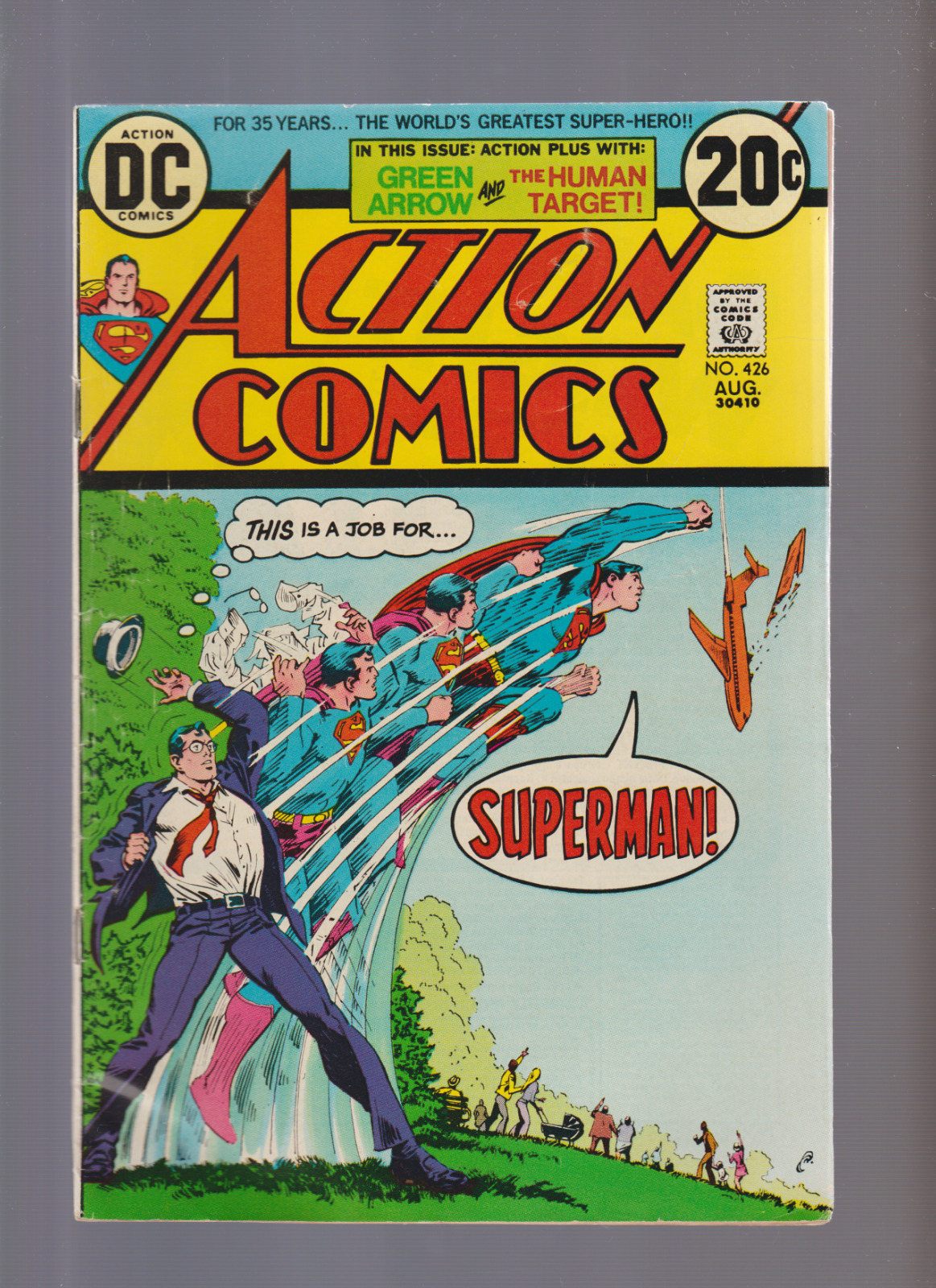 Action Comics #426 (1973) NICK CARDY LOOKS LIKE A JOB FOR SUPERMAN COVER