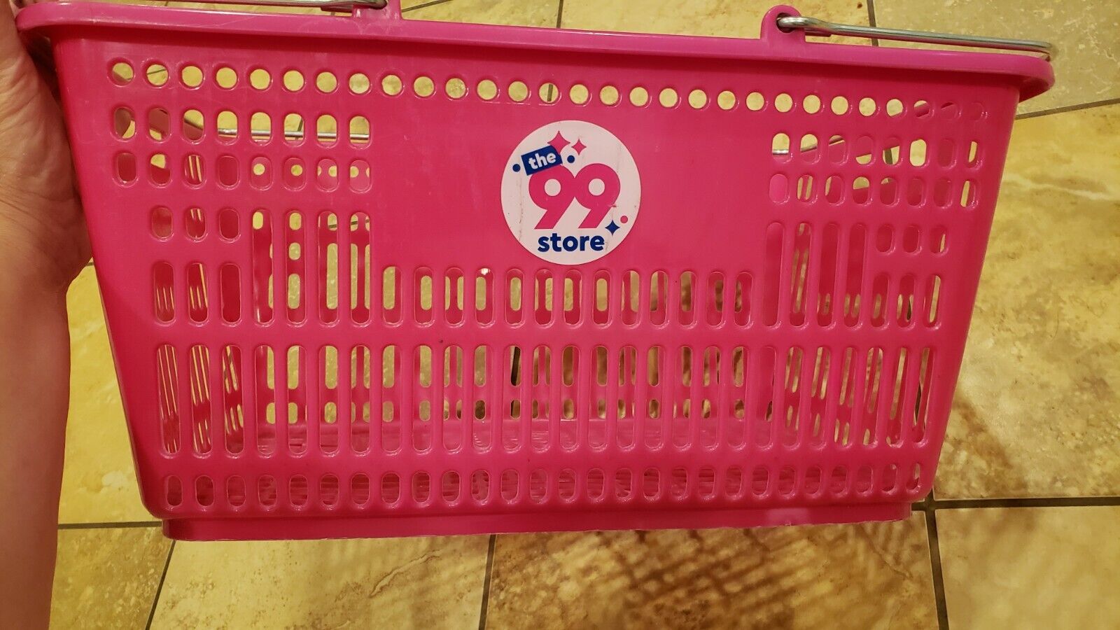 Deep Pink Color, 99 Cents Only Store Hand Basket, Used, Going Out Of Business