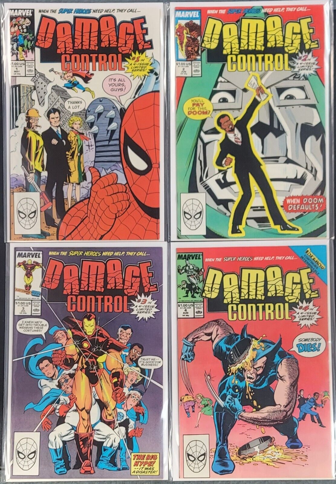 Damage Control #1-4 Marvel Comics 1989 Complete Set VF-NM 8.0-9.0 or Better