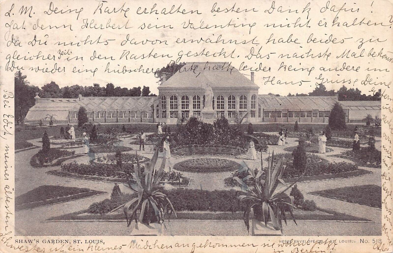Shaw's Garden, St. Louis, Missouri, Early Postcard, Used in 1906