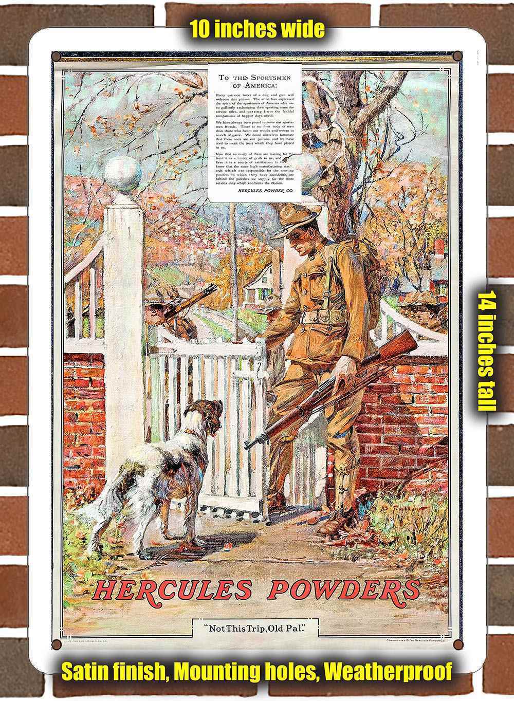 Metal Sign - 1917 Hercules Powders - 10x14 inches