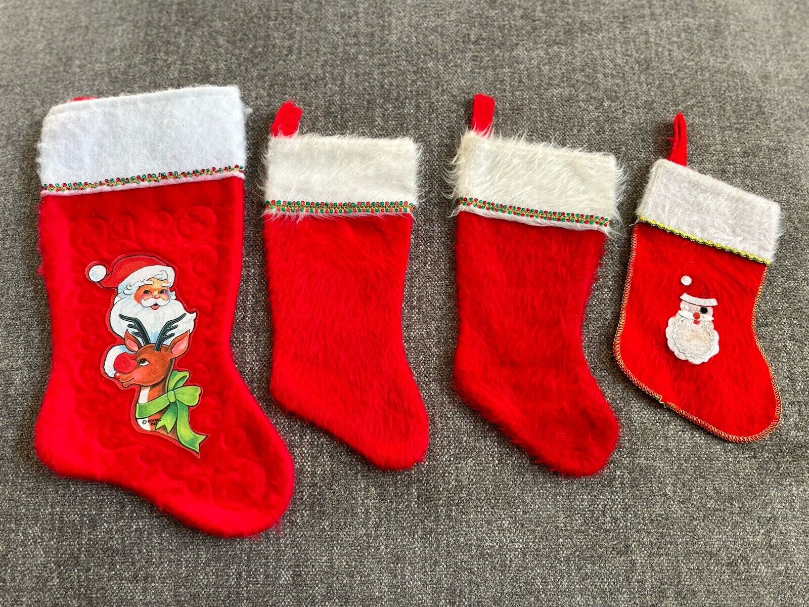 Vintage Christmas Stockings Lot Of 4