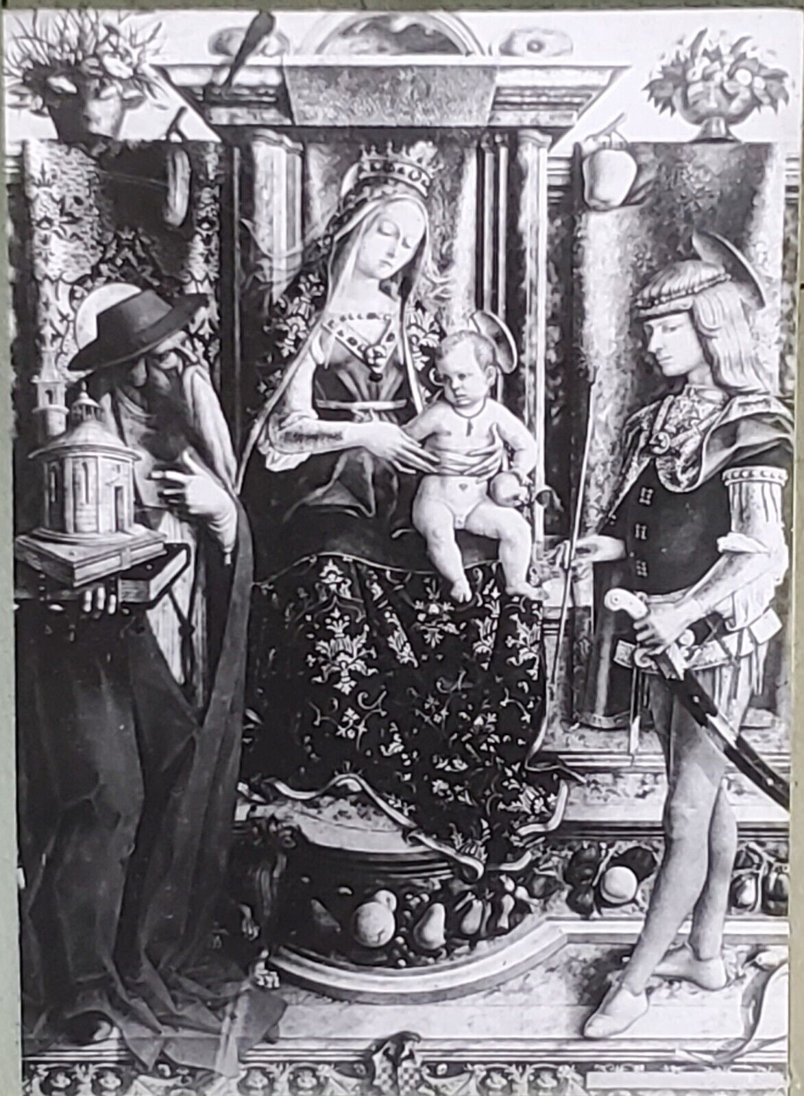Madonna Enthroned With Saints, Carlo Crivelli, Magic Lantern Glass Slide