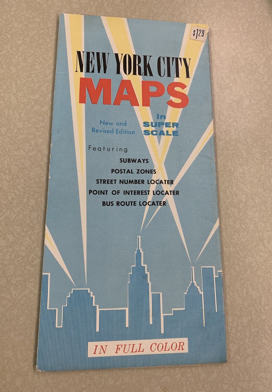 Vtg New York City Maps in super scale color