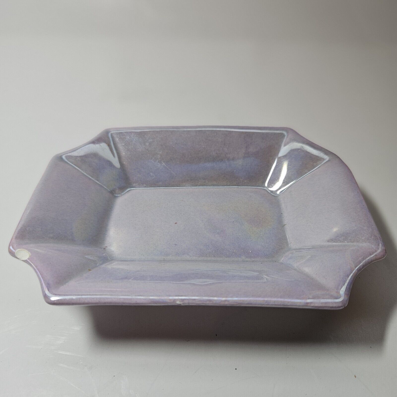 Vintage Faberge Lilac Opalescent Rectangle Soap Dish Pretty