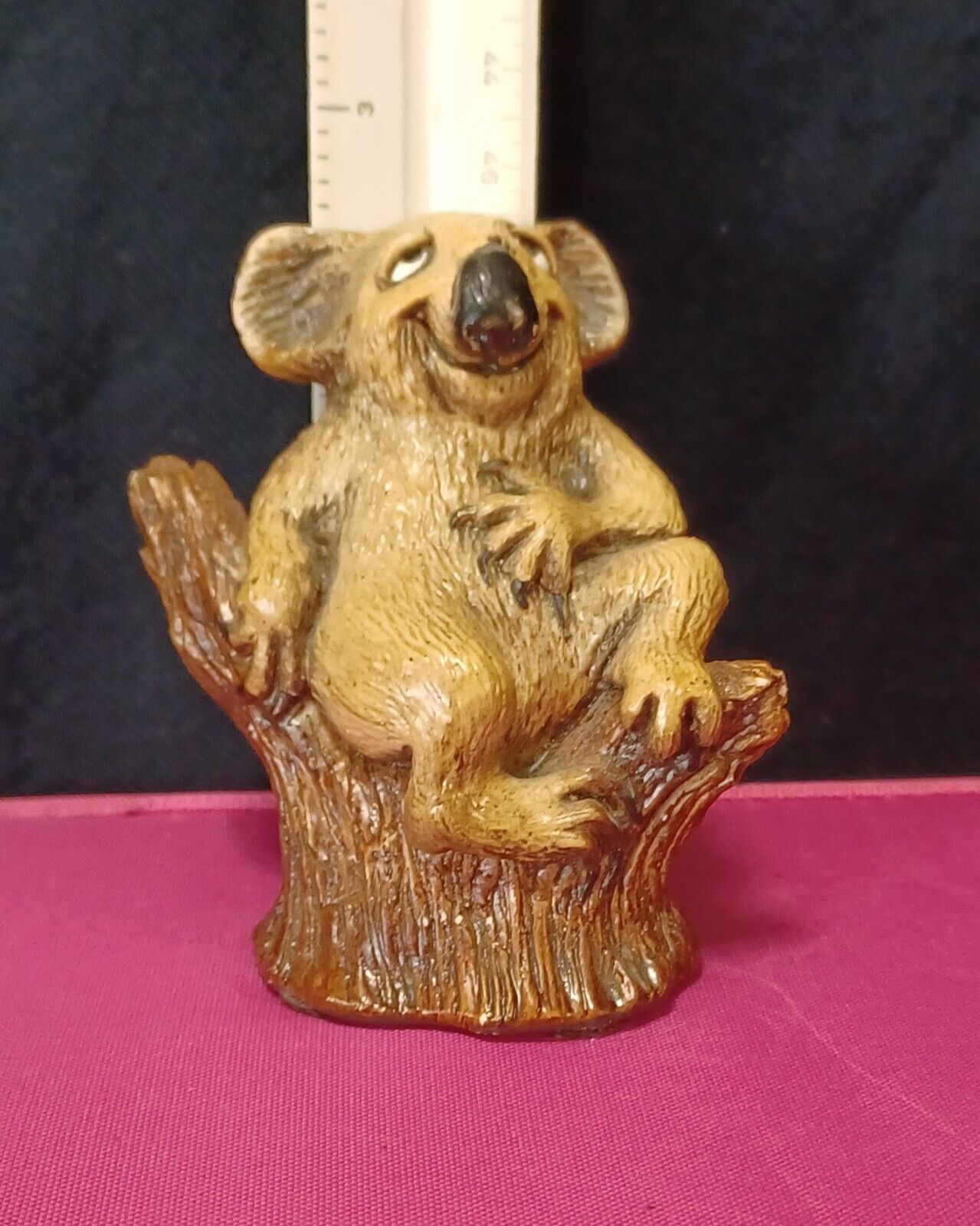 Koala Bear Figurine - Crazy Face - Strong Resin - Vintage - 2.5\