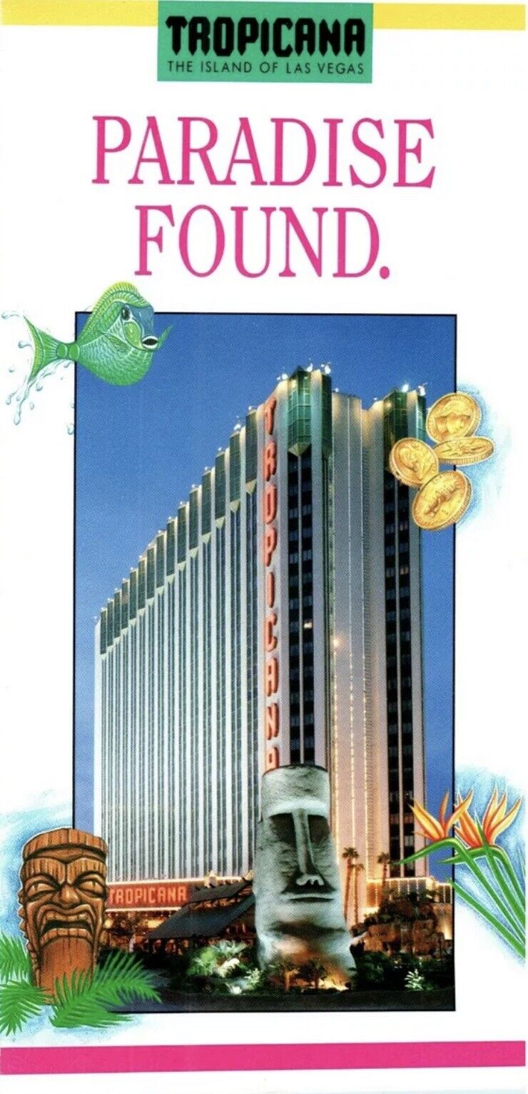 Vintage Tropicana Las Vegas Casino Paradise Found Tiki Hawaii Hotel Brochure 90s