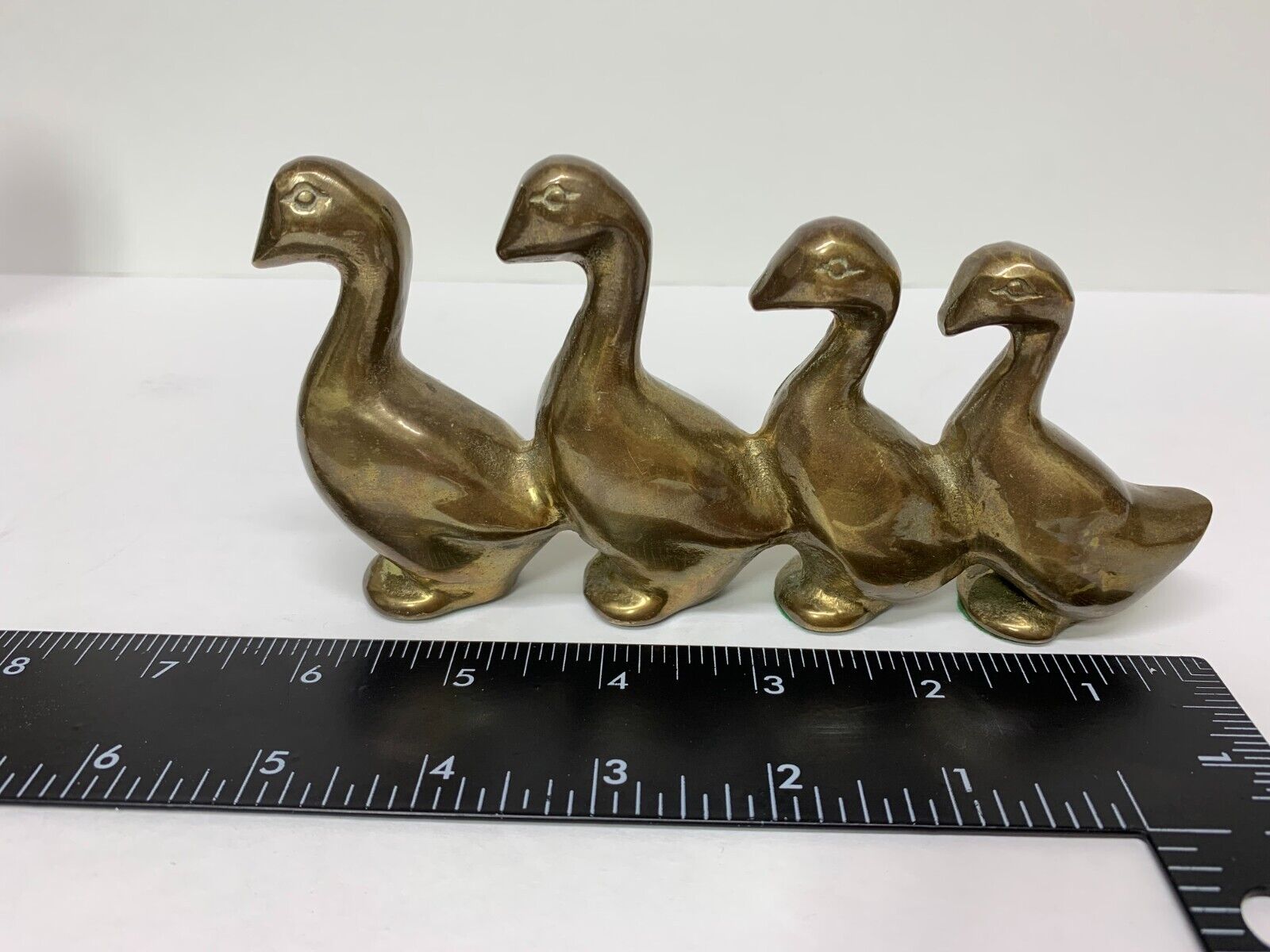 Brass Four Duck Family Figurine