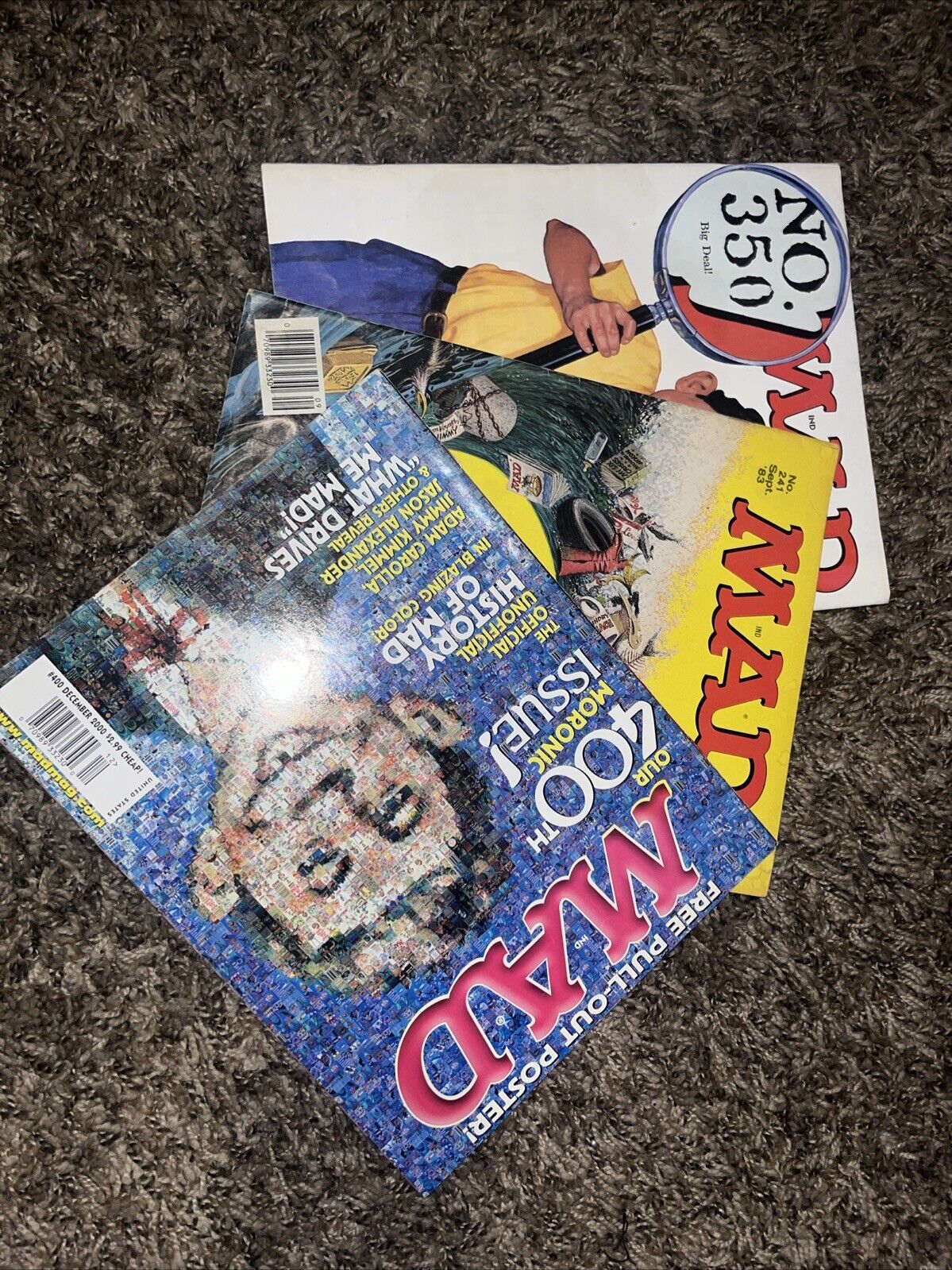 Lot of 3 Mad Magazine #241, #350, #400 good condition
