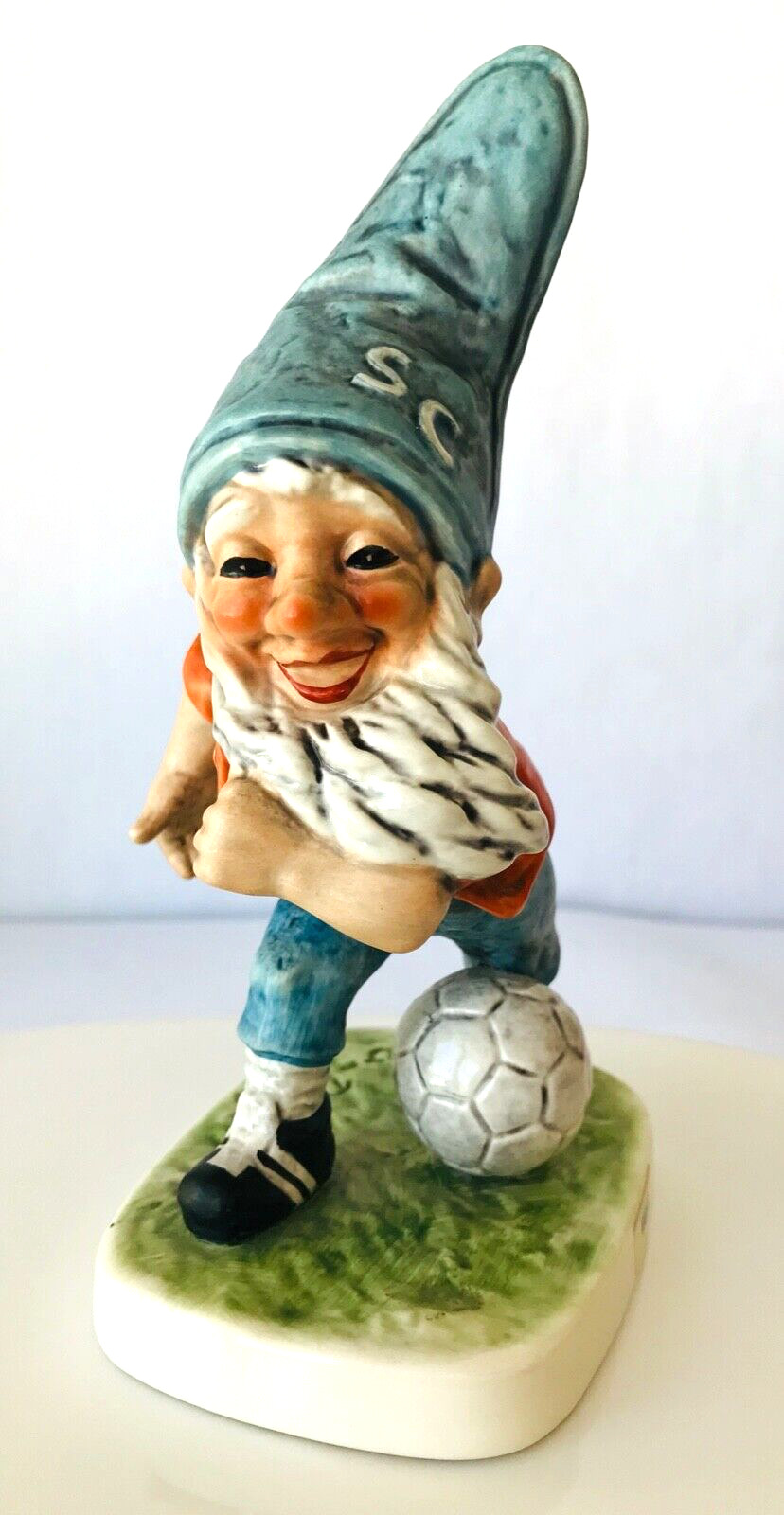 Goebel Co Boy Bert the Soccer Player Merry Gnome Porcelain Germany Story Tag