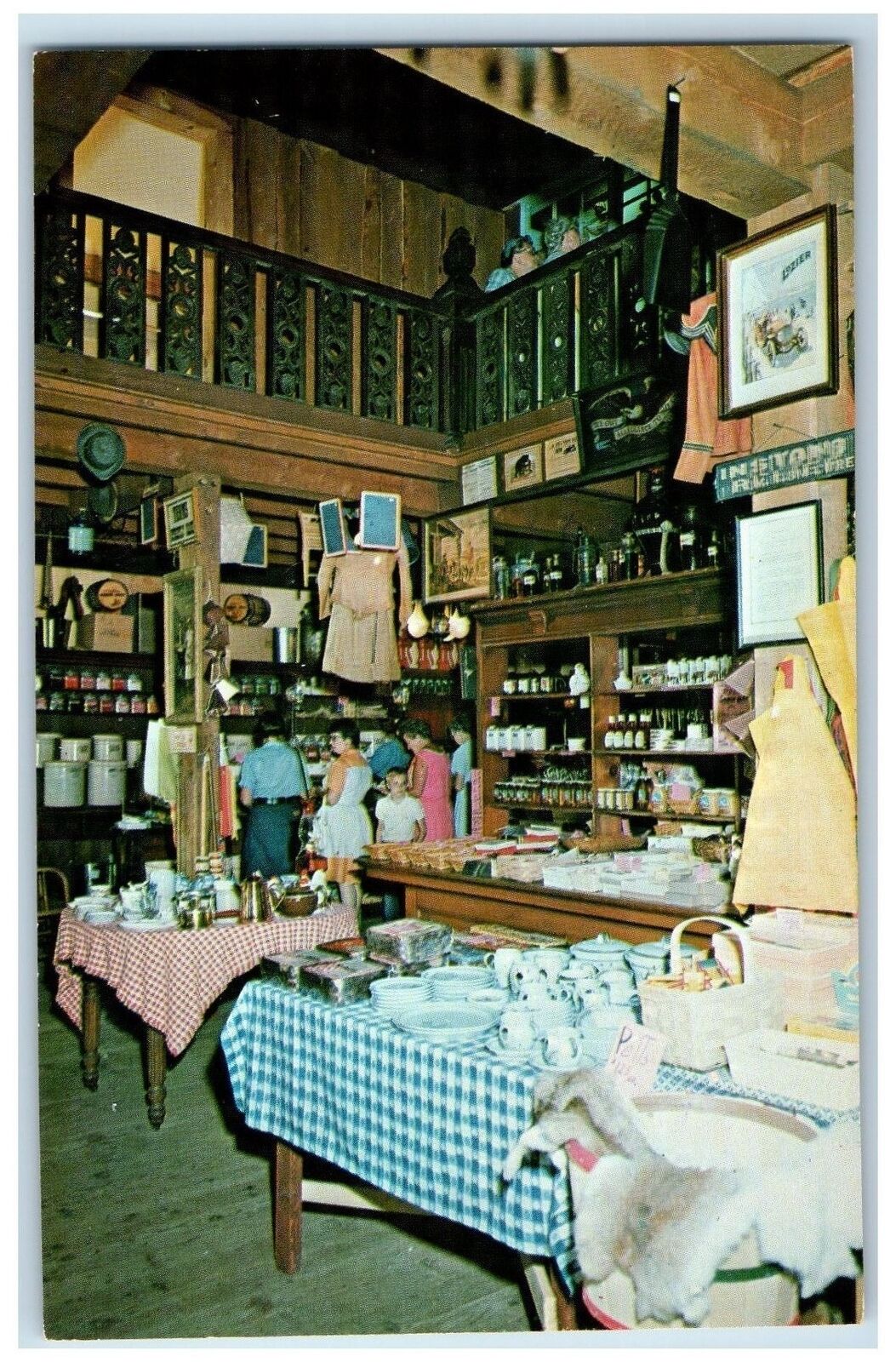 c1950\'s Front Interior Vermont Country Store Collection Rockingham VT Postcard