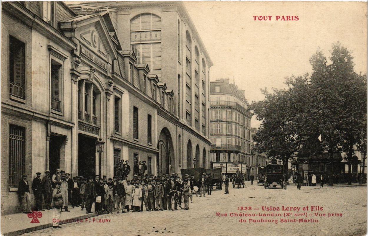 CPA TOUT PARIS (10th) 1323 Factory Leroy et Fils Rue Chateau-Landon (536573)