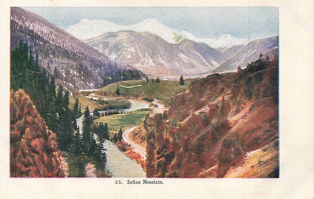 c1905 Birds Eye View Sultan Mountain  Embossed CO P275