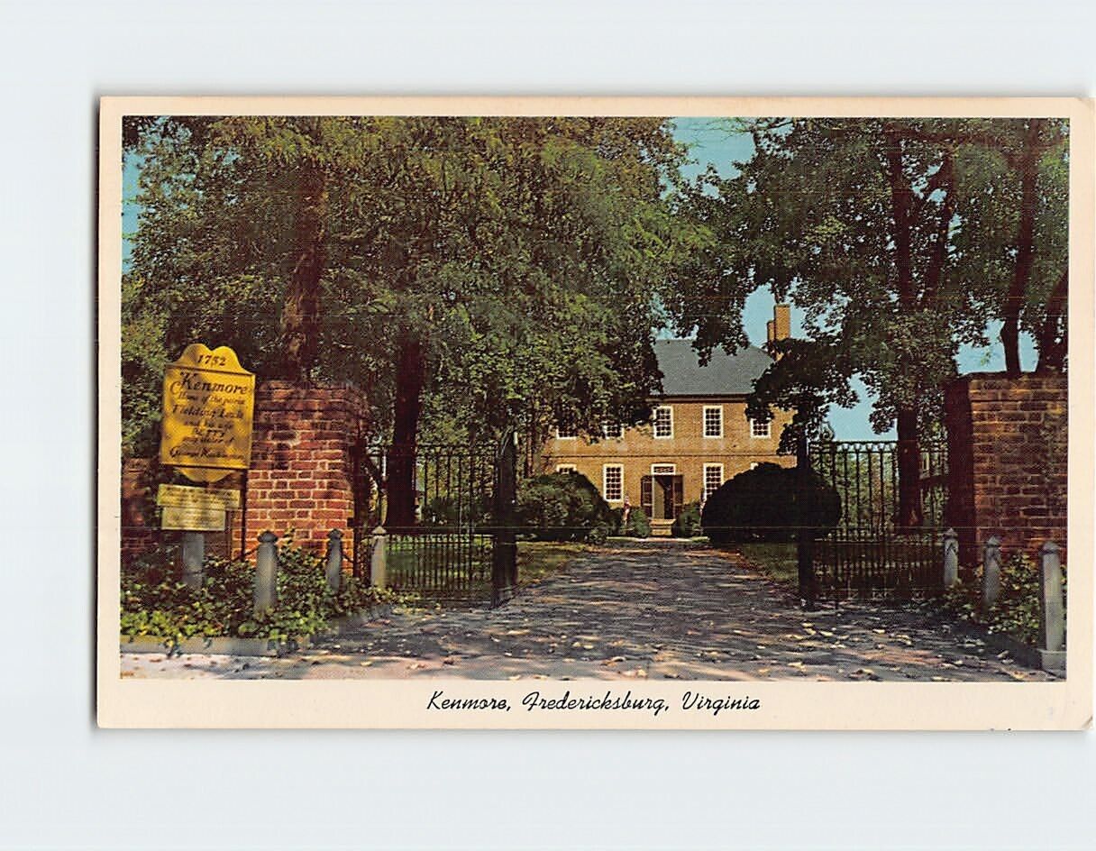 Postcard Kenmore Fredericksburg Virginia USA