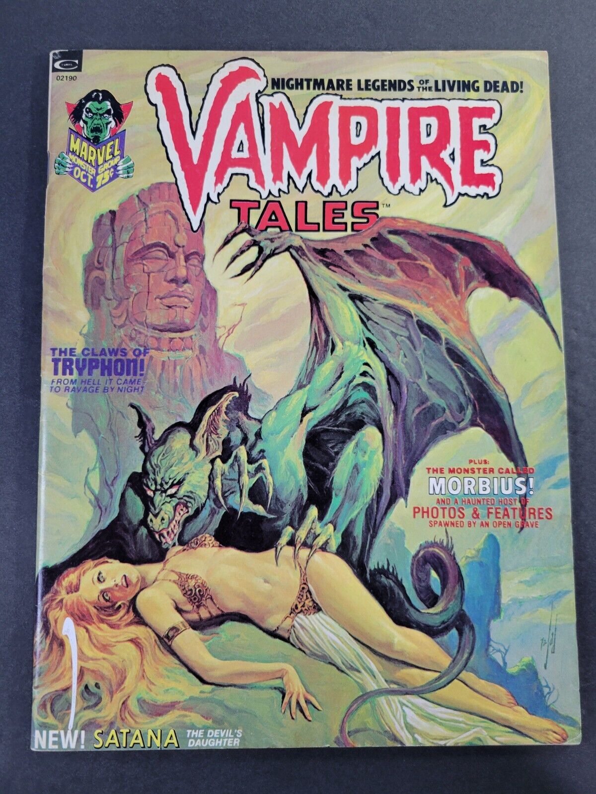 VAMPIRE TALES Magazine #2 October 1973 Horror Marvel 1st Satana Morbius