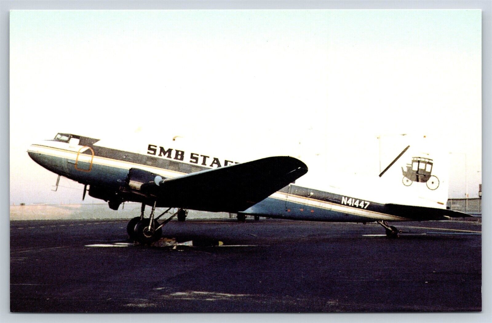 Airplane Postcard SMB Stagelines Airlines Airways Douglas DC-3 FW2