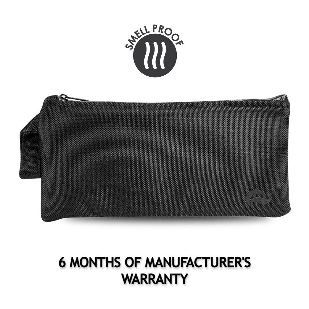 Skunk Zip Pouch Smell Proof Protection Storage  Bag Case Pipe Safe 9. 75″ BLACK