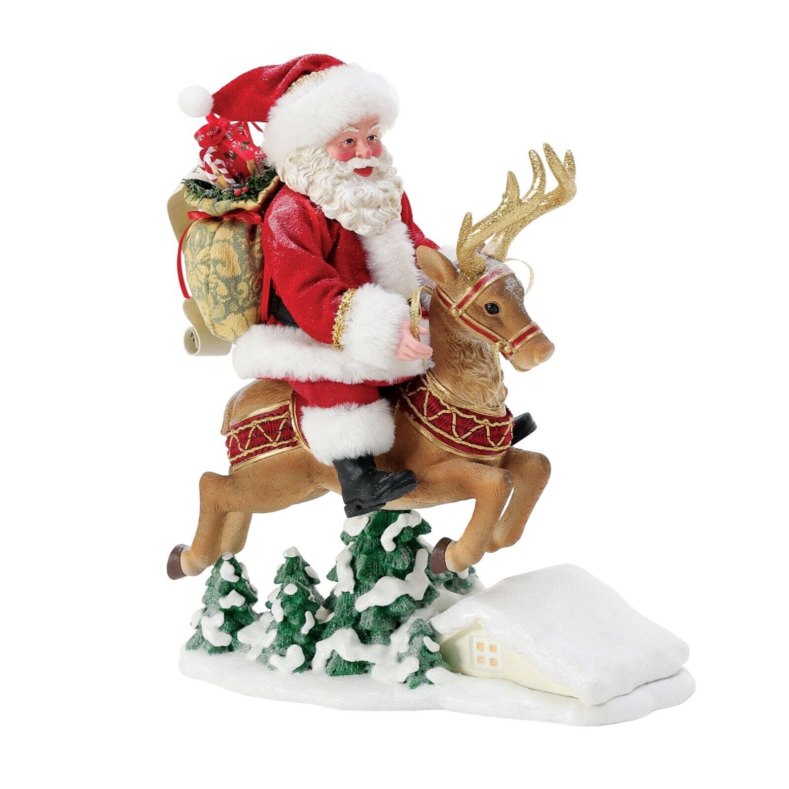 Dept 56 Possible Dreams Ten Santas Leaping 12 Days of Christmas Series Figurine