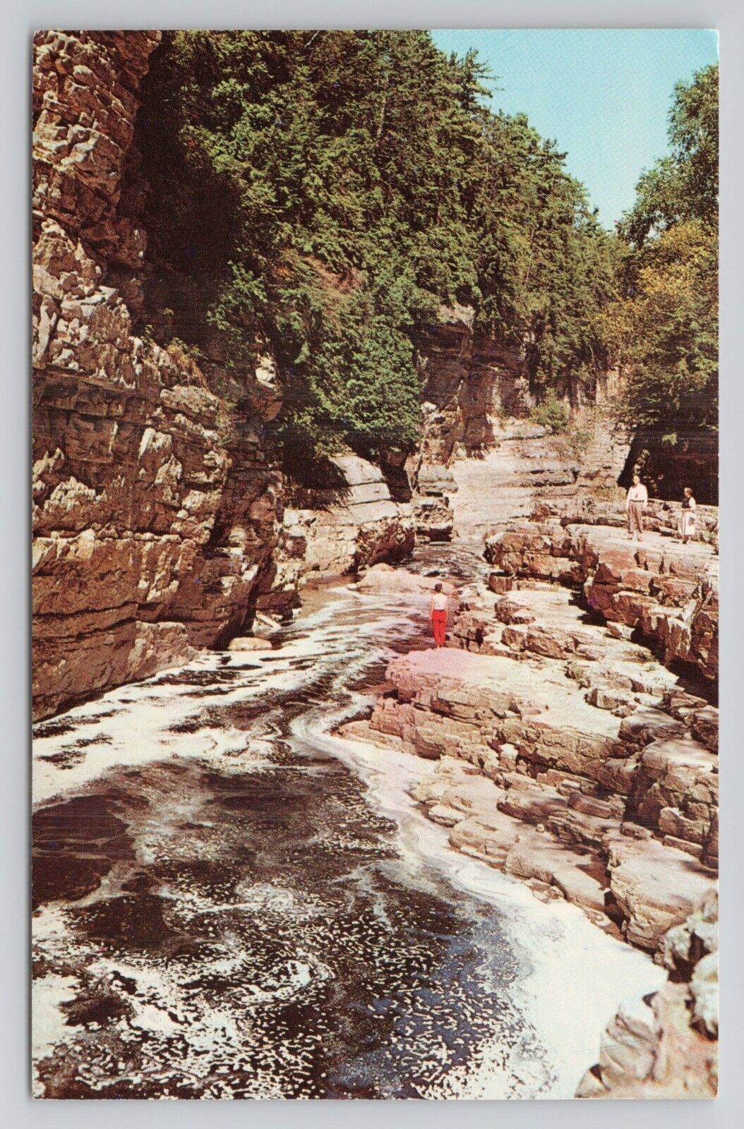 Postcard Down The River From Pulpit Rock At Famous Ausable New York