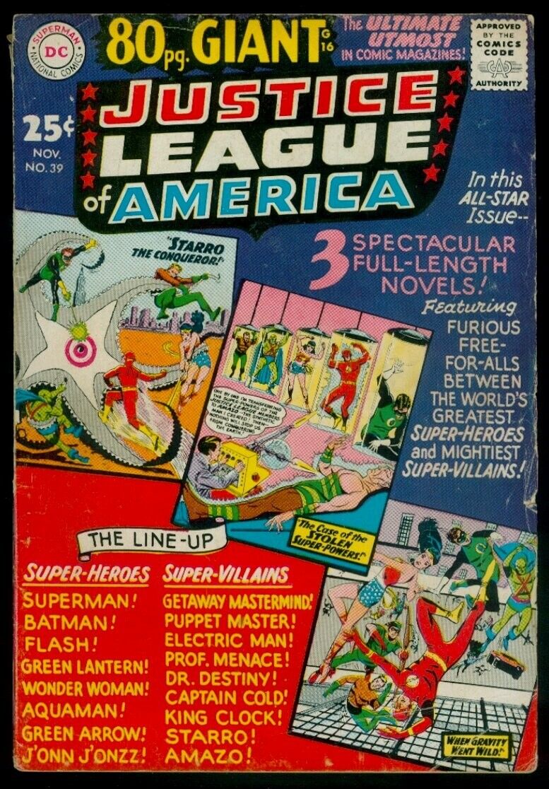 DC Comics JUSTICE LEAGUE Of AMERICA #39 Batman Superman Flash VG+ 4.5