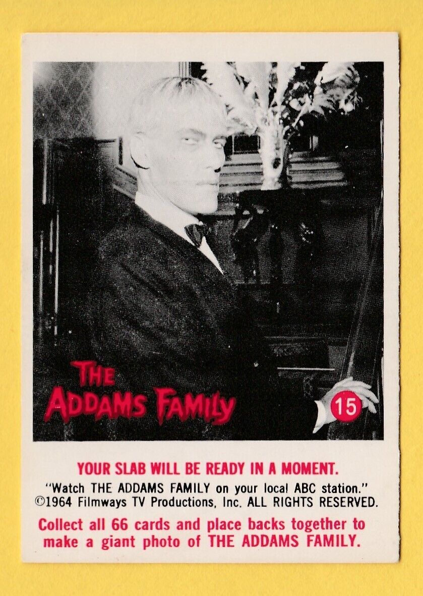 1964 THE ADDAMS FAMILY trading card #15 \