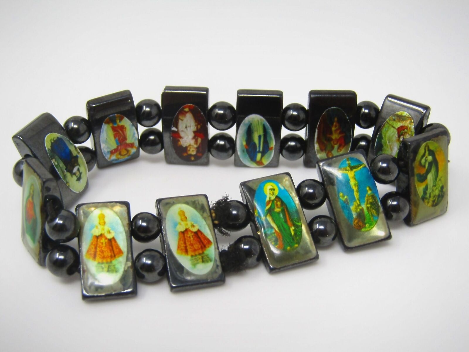 Vintage Christian Bracelet: Religious Themes Great Design Magnetic