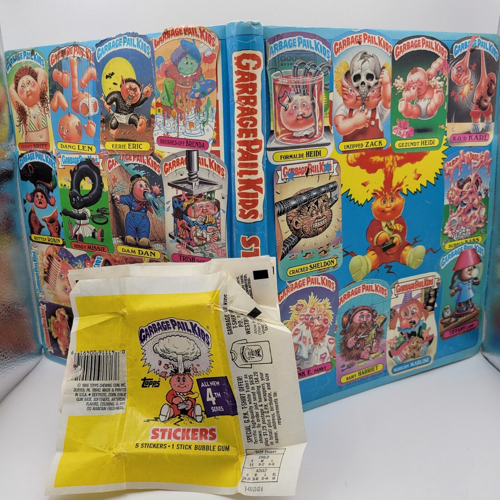 Vintage Garbage Pail Kids 1985 Sticker Album Loaded w/ Stickers + Wrappers