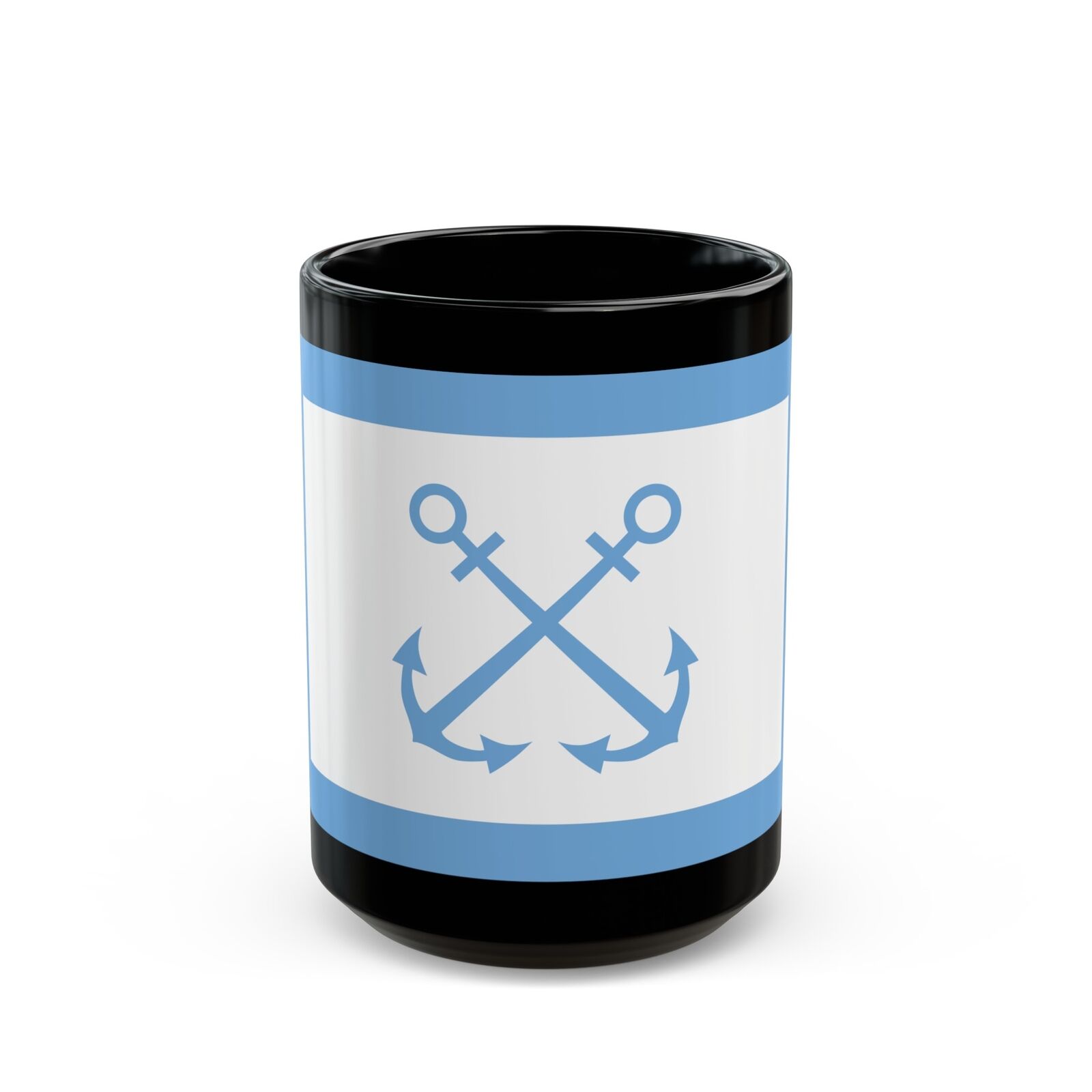 Flag of Bandera de Prefectura Naval Argentina - Black Coffee Mug