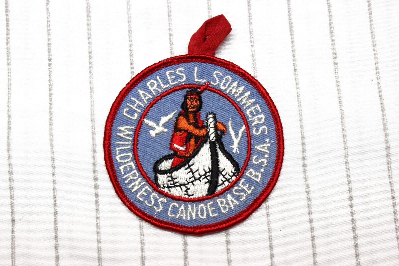 Charles L. Sommers Wilderness Canoe Base BSA Patch RED