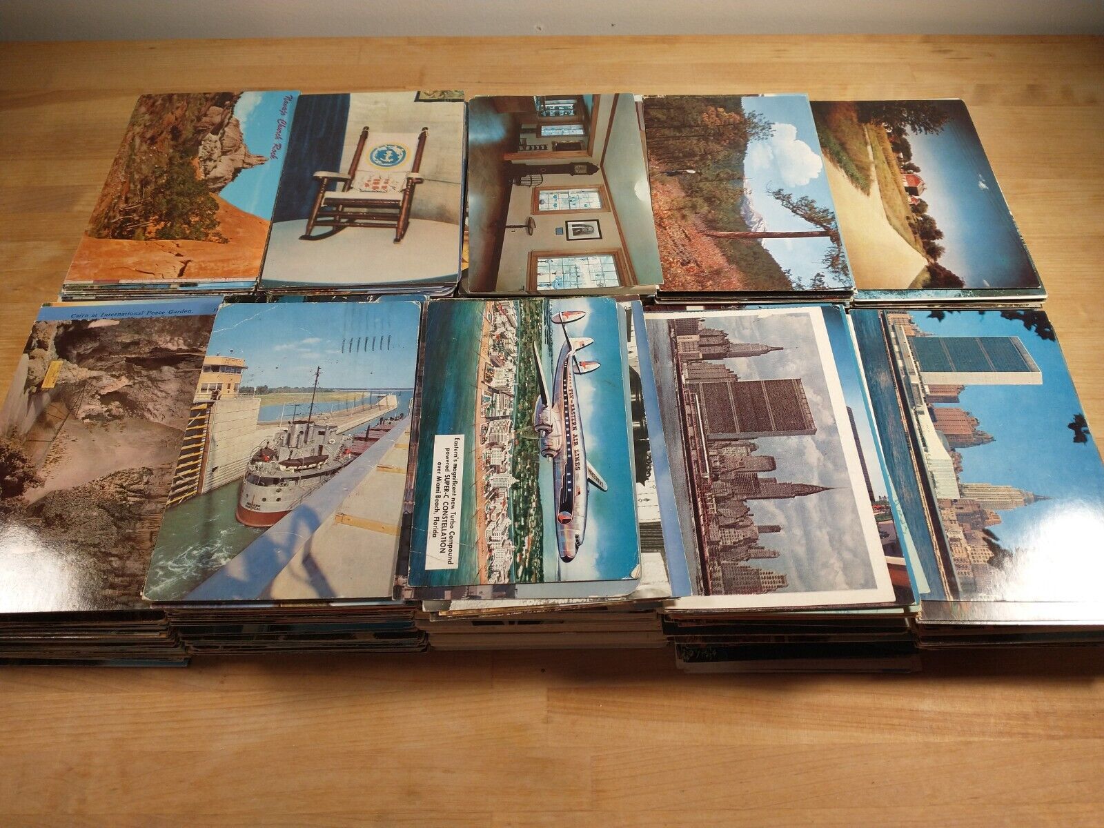 Large Lot of 50 Vintage Chrome Postcards - US Places Buildings Landscapes