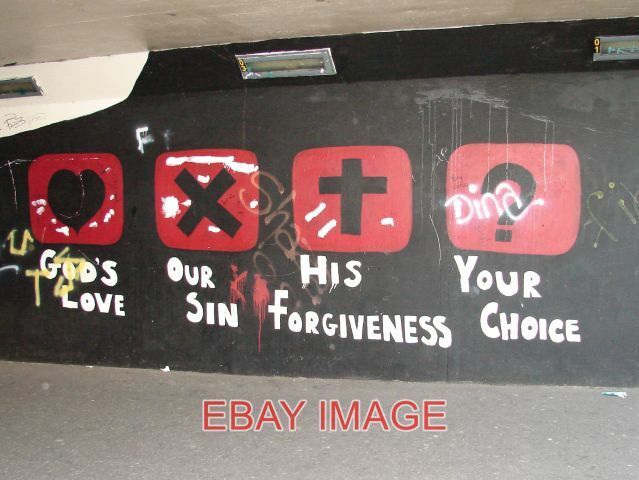 PHOTO  GOD\'S LOVE. OUR SIN. HIS FORGIVENESS. YOUR CHOICE. PART OF THE MURAL ON T