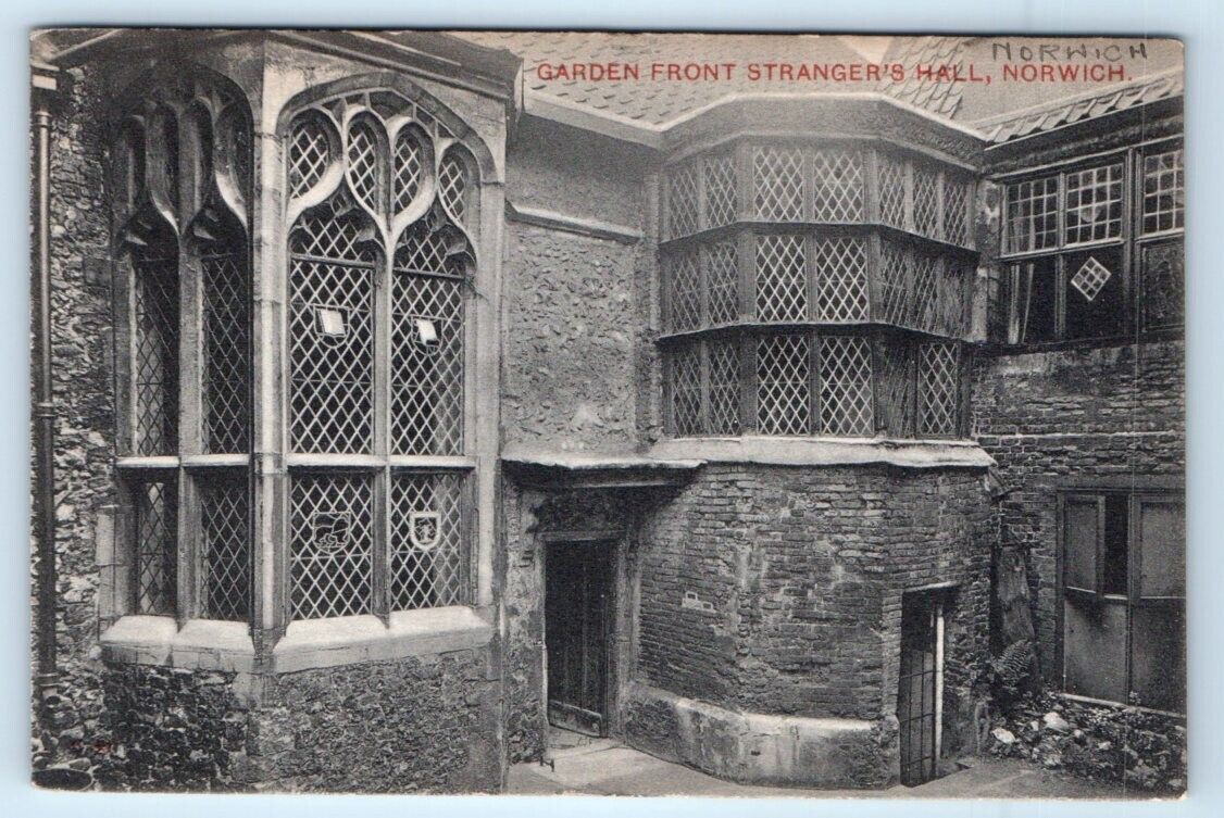 Garden Front Stranger\'s Hall NORWICH Norfolk England Jarrold\'s Series Postcard