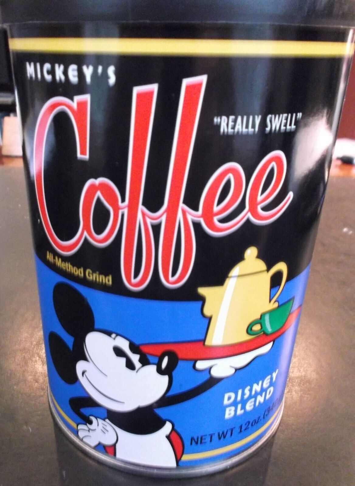 Mickey's Really Swell Coffee Theme Perks Disney Blend Opened Can