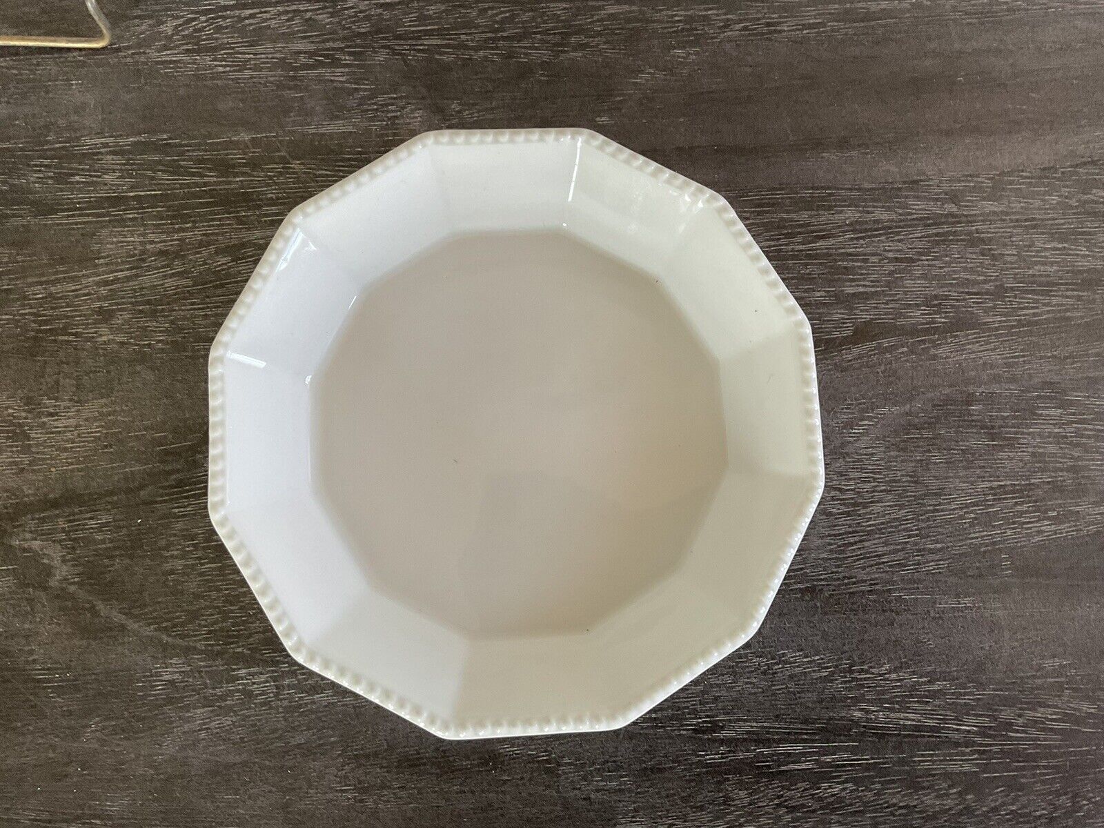 Nymphenburg Perl White 12 Sided Serving Dish 5 3/4” -Rare