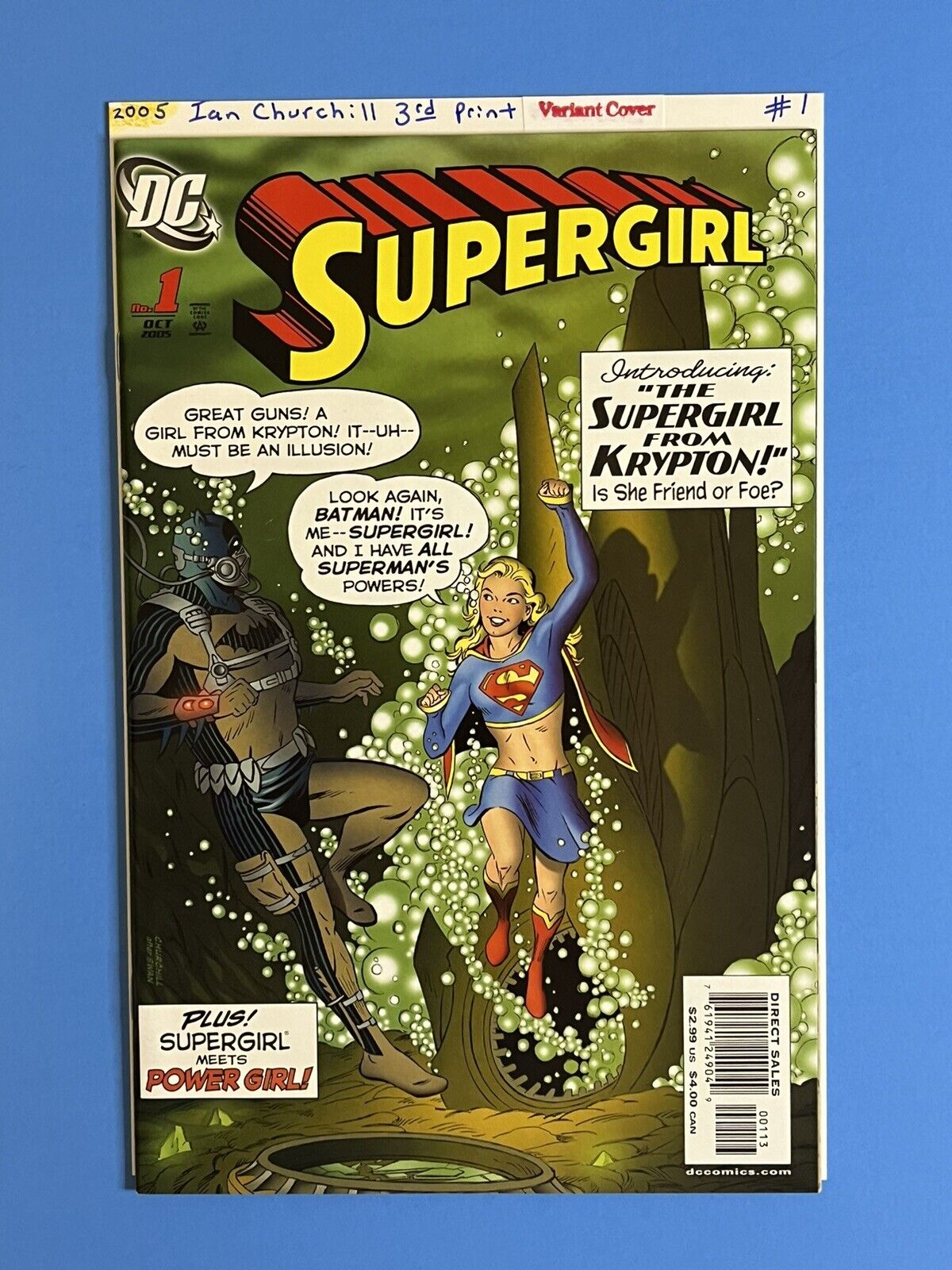 Supergirl #1 Ian Churchill 3rd Print Variant Loeb DC 2005