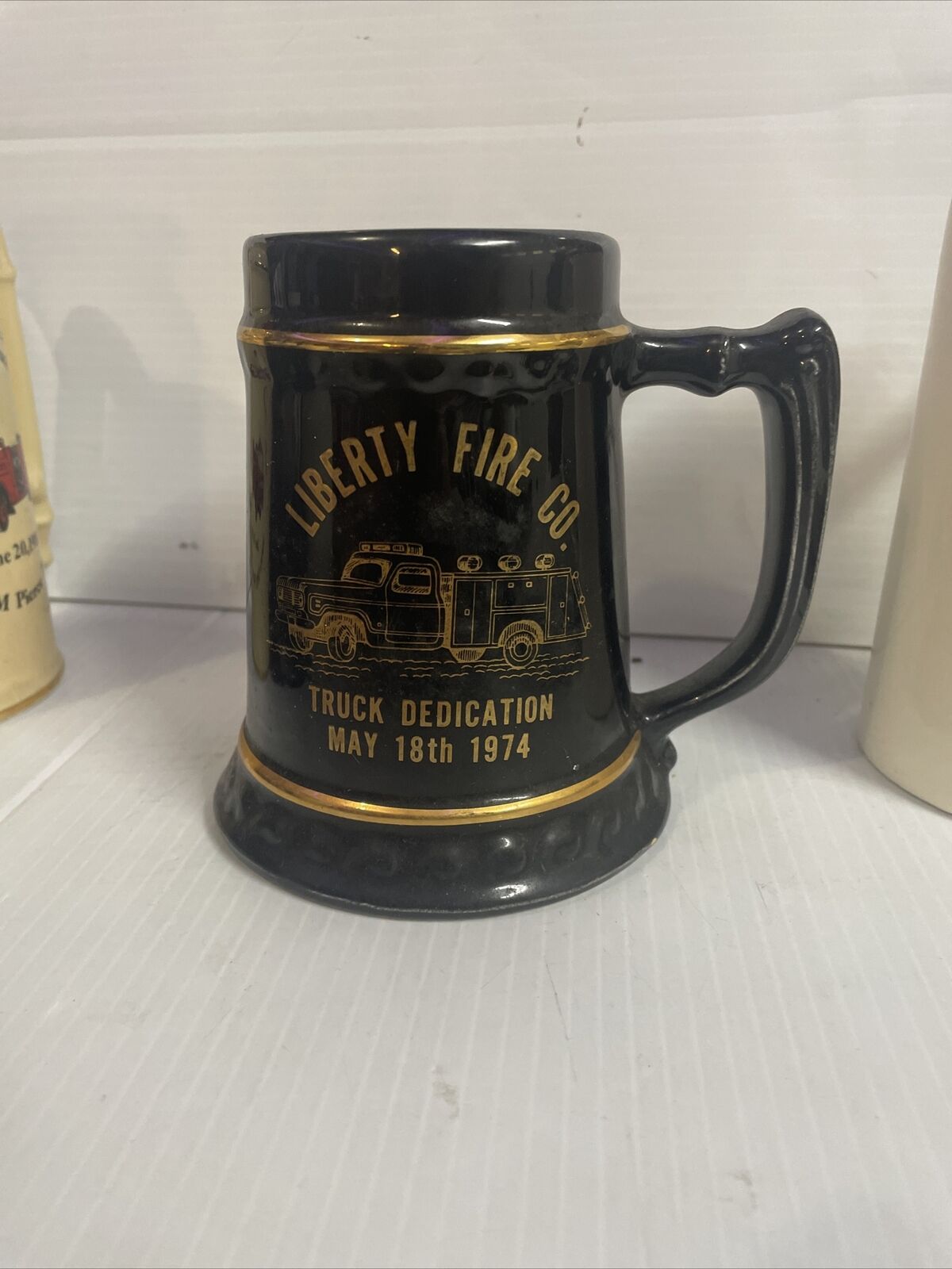 Vintage Liberty Fire Co. Truck Dedication May 18th 1974 Cup Mug Beer Stein