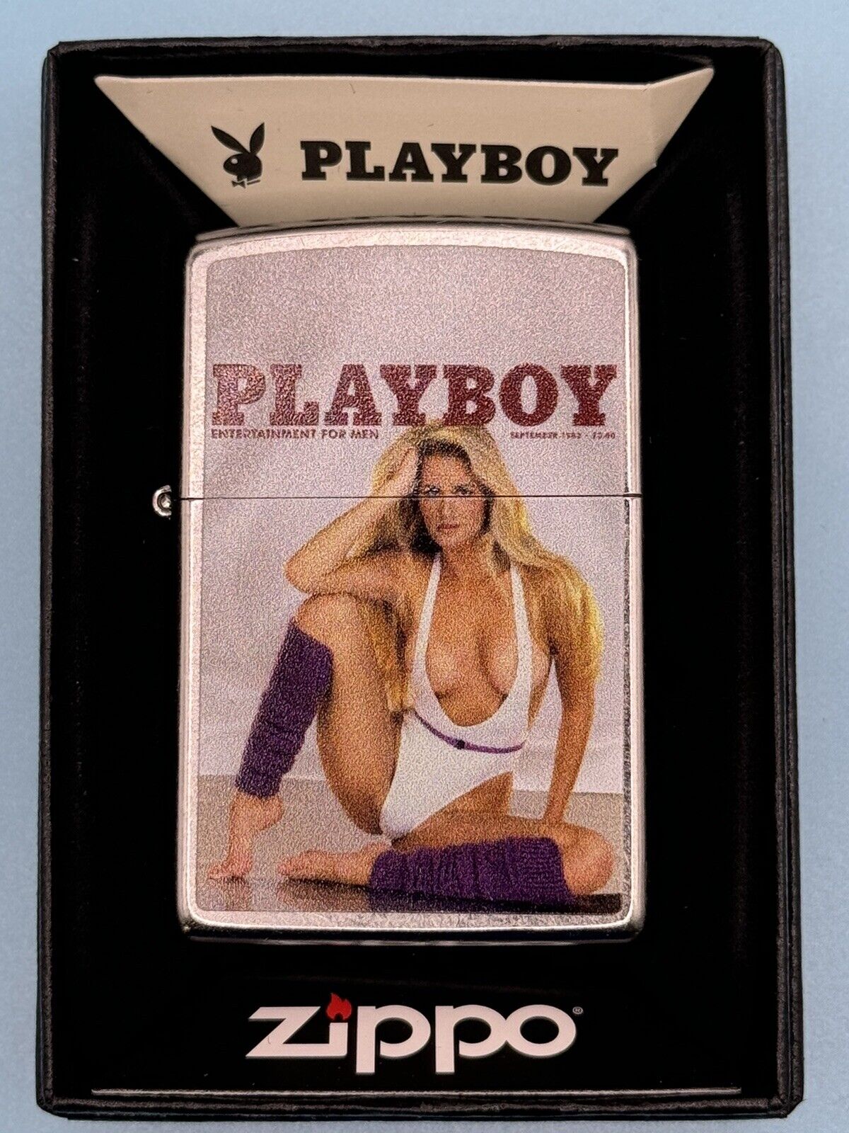 Vintage September 1983 Playboy Magazine Cover Zippo Lighter NEW Rare Pinup
