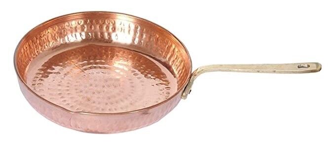 Copper Fry Pan Tadka Pan 350 ML  Frying Cooking Serving Home Hotel Kitchen Gift