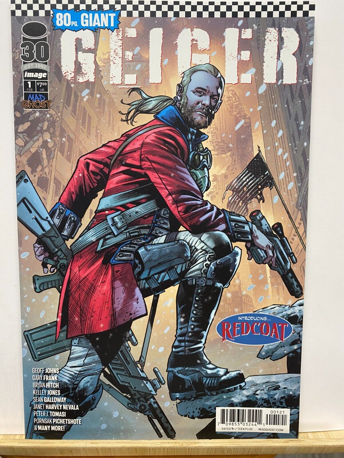 Geiger 80 page pg giant #1 First cover and app Redcoat Hitch Variant NM
