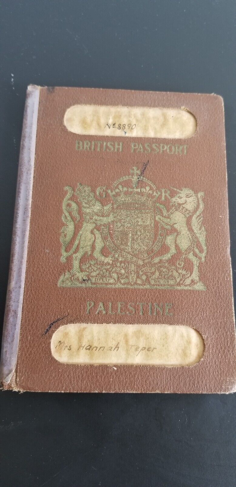 Antique  Palestinian passport  British Mandatory on Palestine 1927