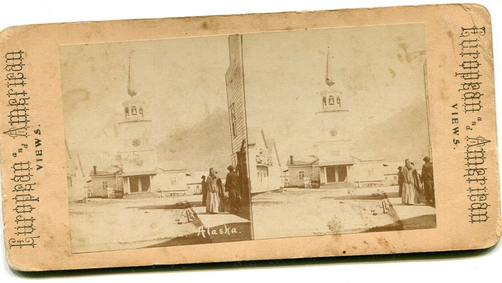 EARLY STEREO VIEW CHURCH IN ALASKA